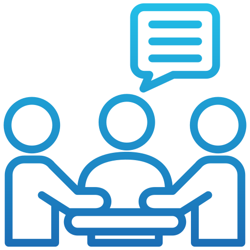 Meeting discussion icon - Japanese business decisions require collective agreement